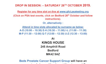 Free of charge blood test for checking for Prostate Cancer