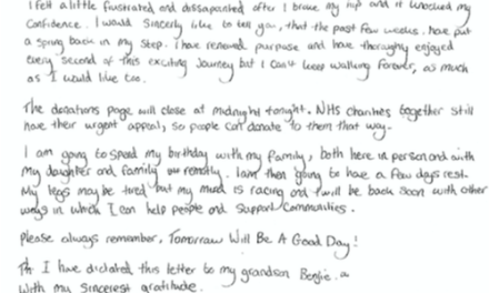 A Message from Captain Tom on his 100th birthday